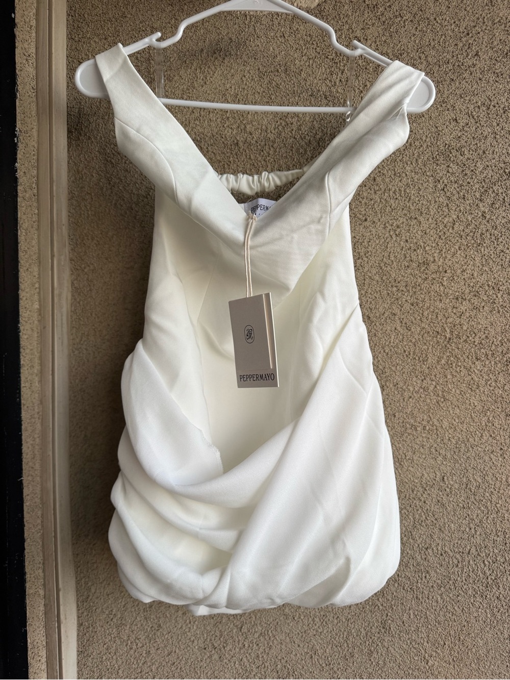 Peppermayo White Off-Shoulder Marlene Mini Dress - Picture 4 of 6
